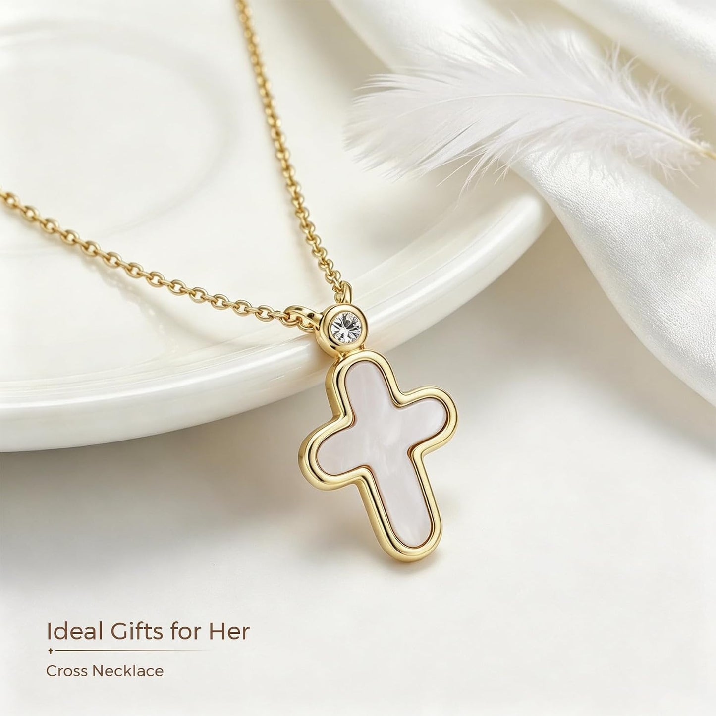 Chic Gold Cross Necklace