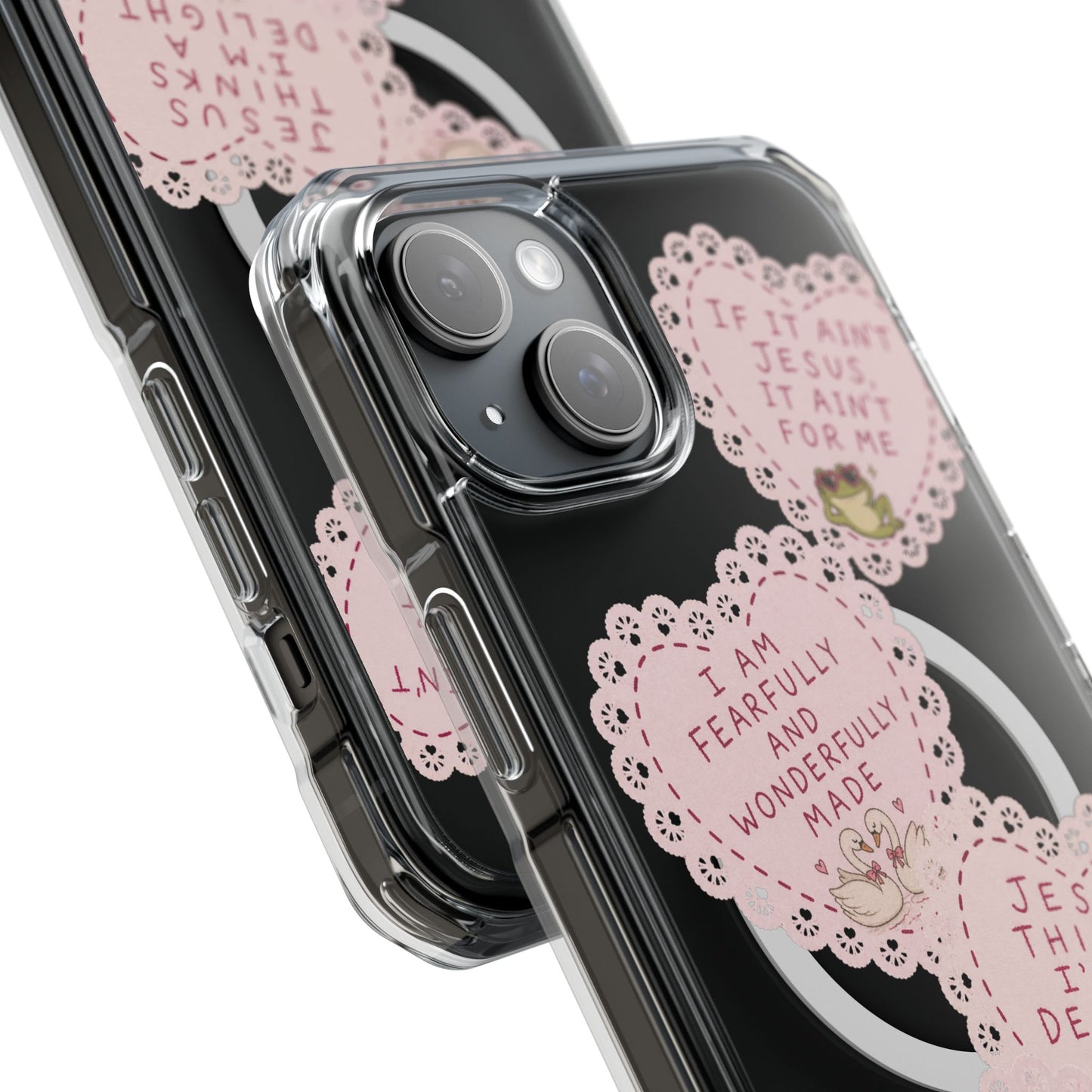 Cute Doily Magnetic Clear Impact Cases