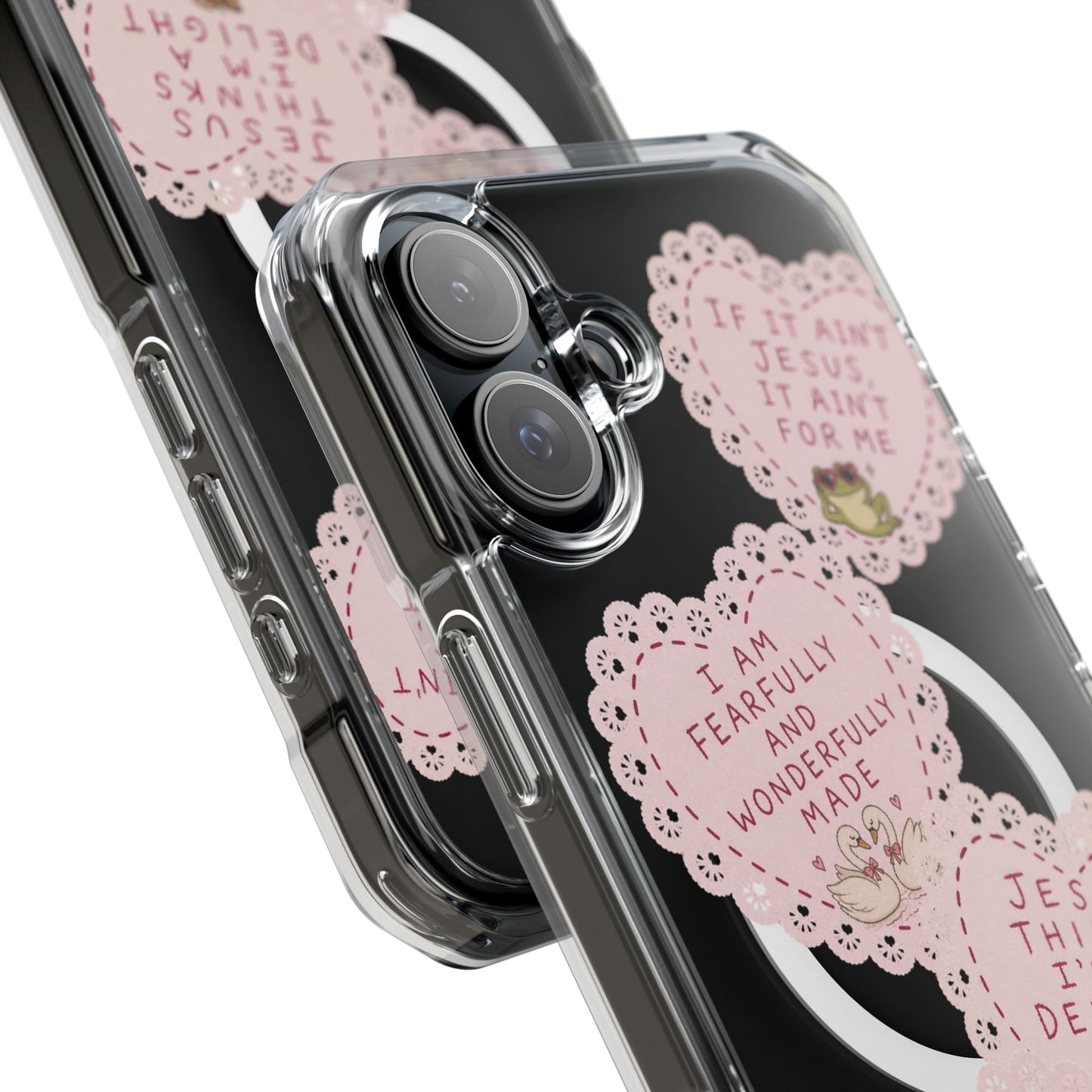 Cute Doily Magnetic Clear Impact Cases