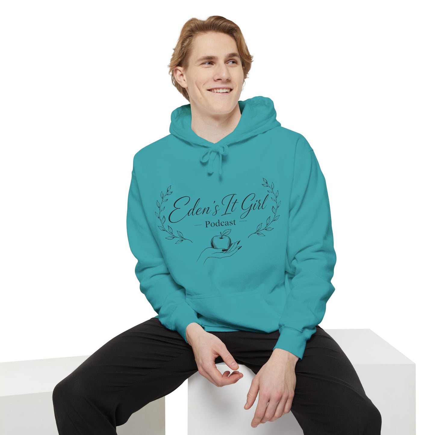 Eden't It Girl Podcast Unisex Garment-Dyed Hoodie