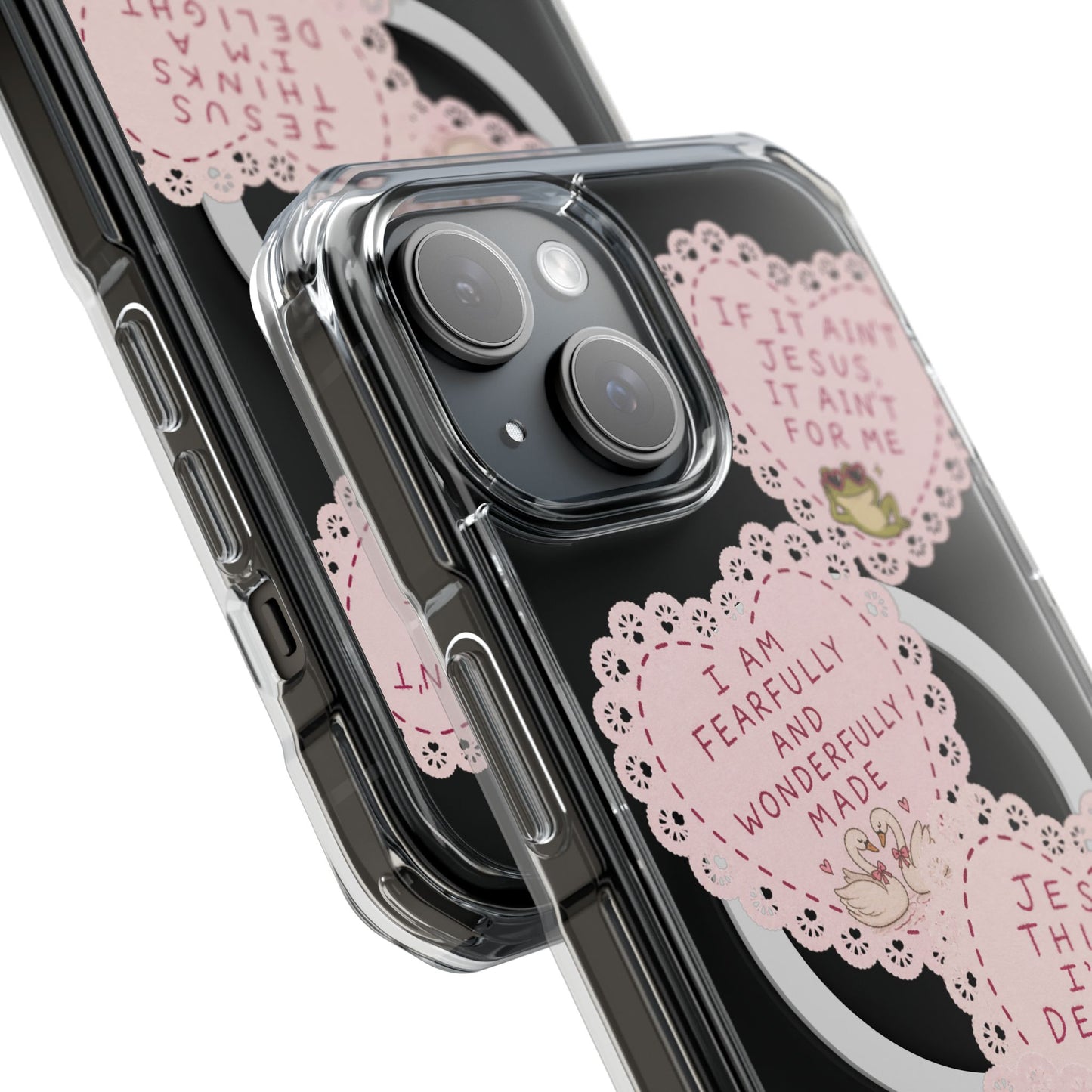 Cute Doily Magnetic Clear Impact Cases