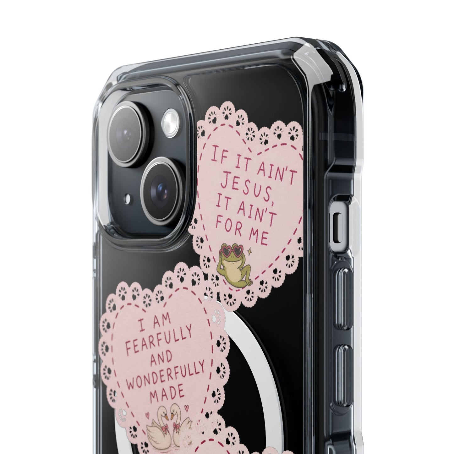 Cute Doily Magnetic Clear Impact Cases