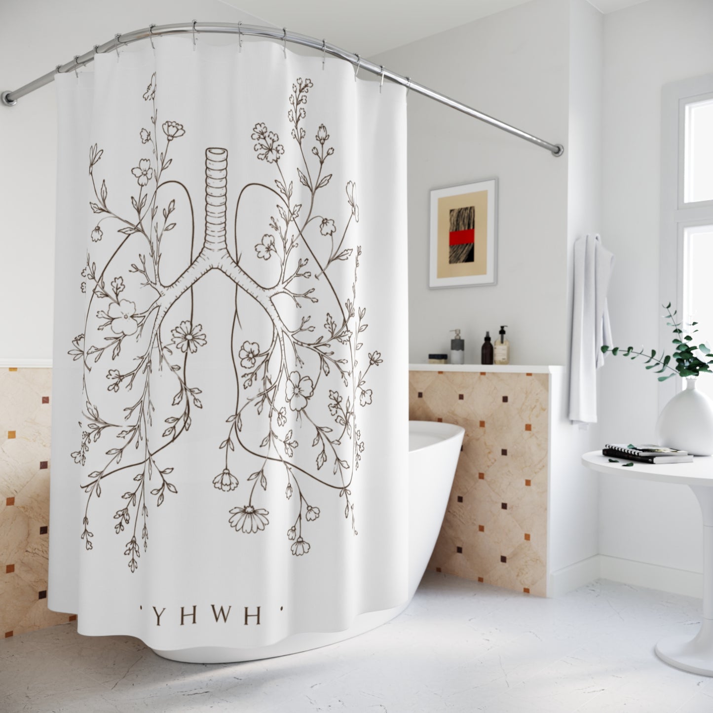 YHWH Shower Curtains