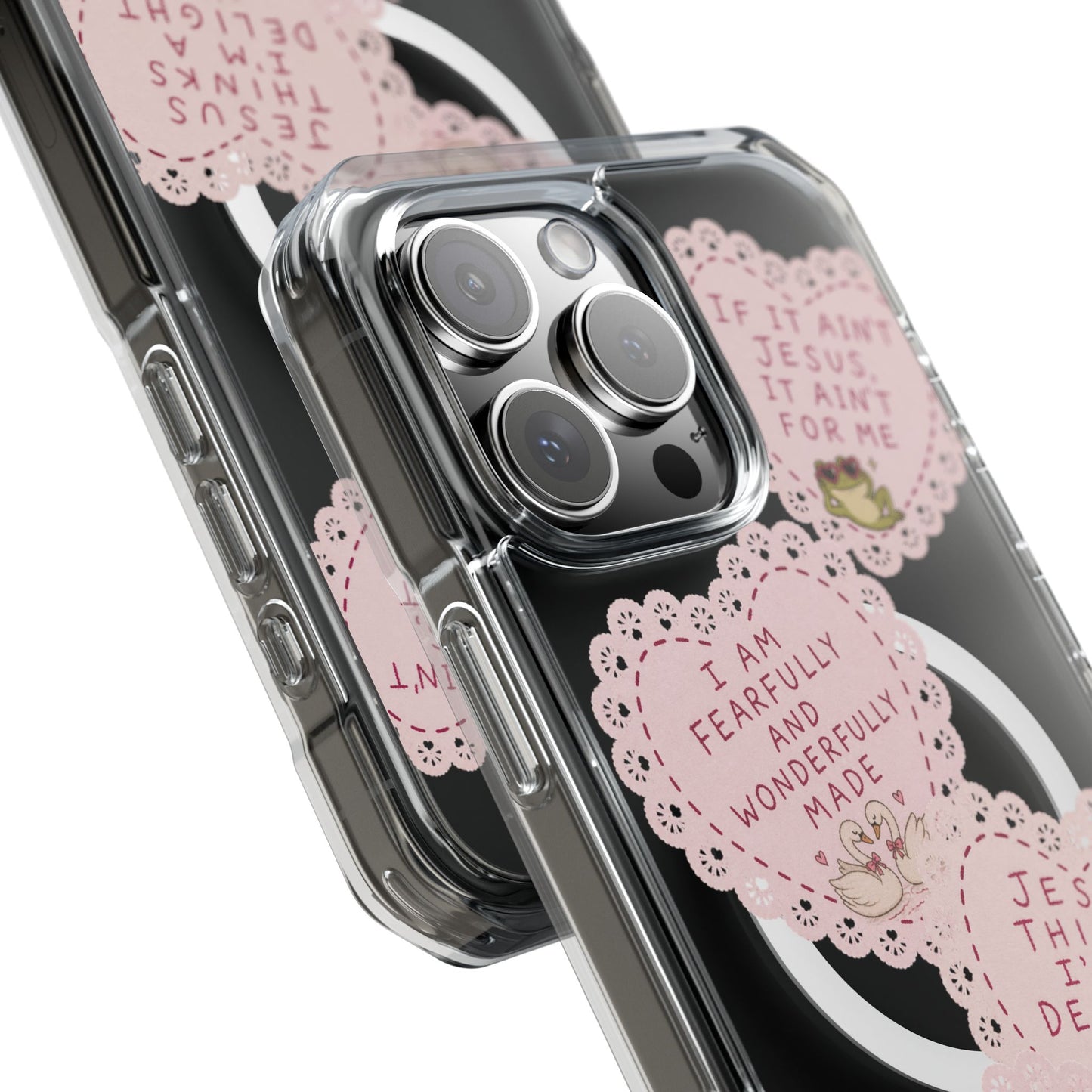 Cute Doily Magnetic Clear Impact Cases