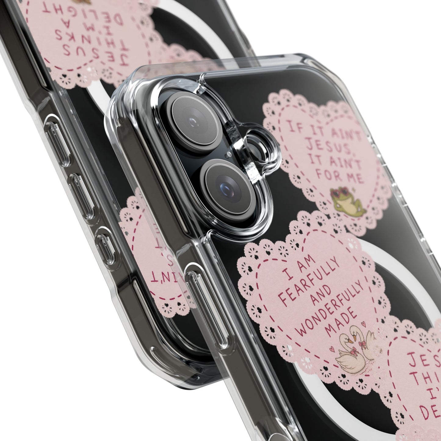 Cute Doily Magnetic Clear Impact Cases
