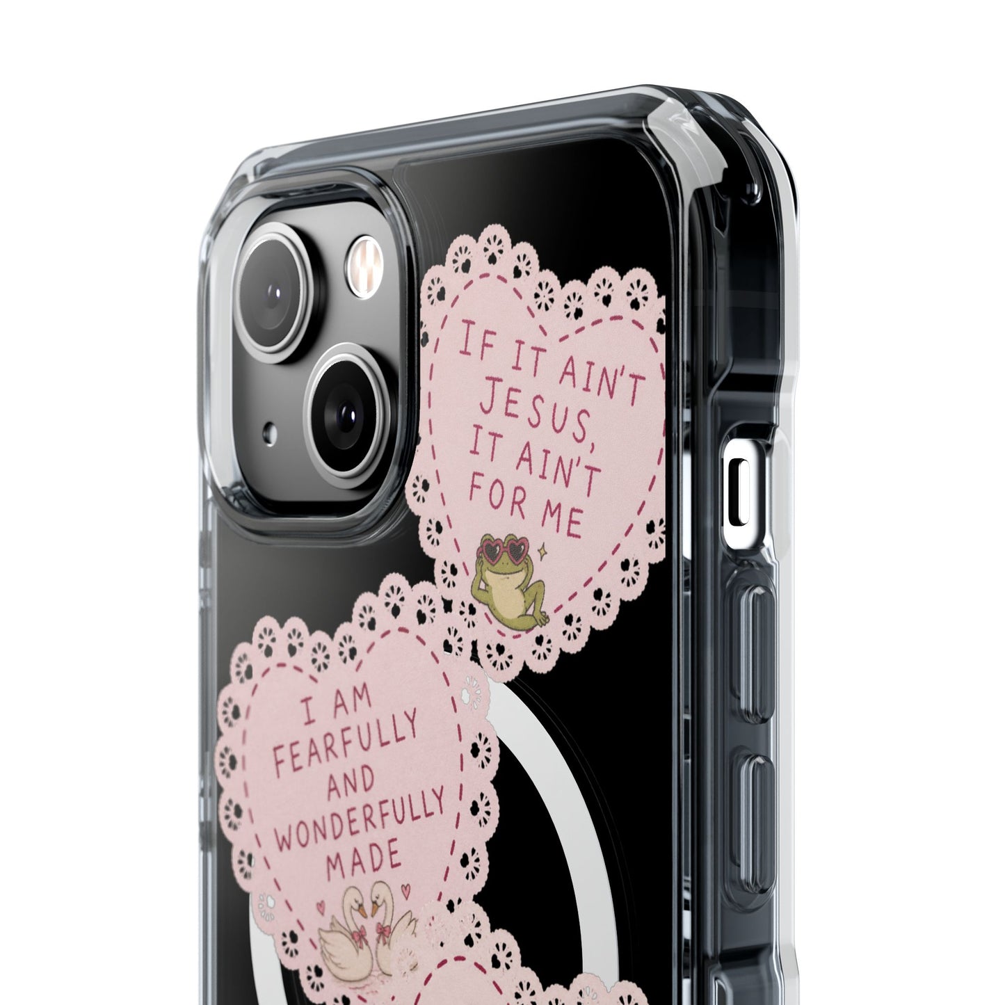 Cute Doily Magnetic Clear Impact Cases