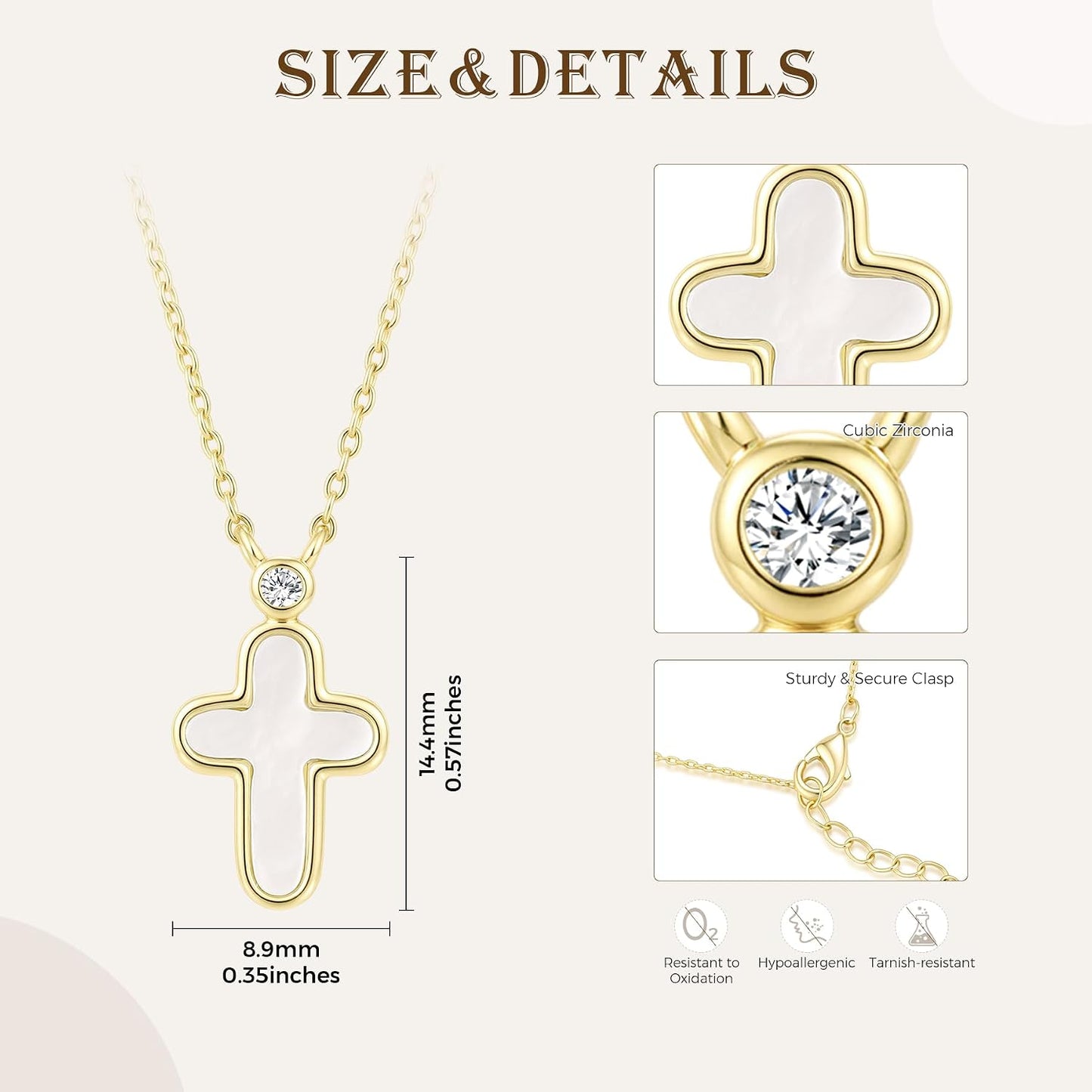 Chic Gold Cross Necklace
