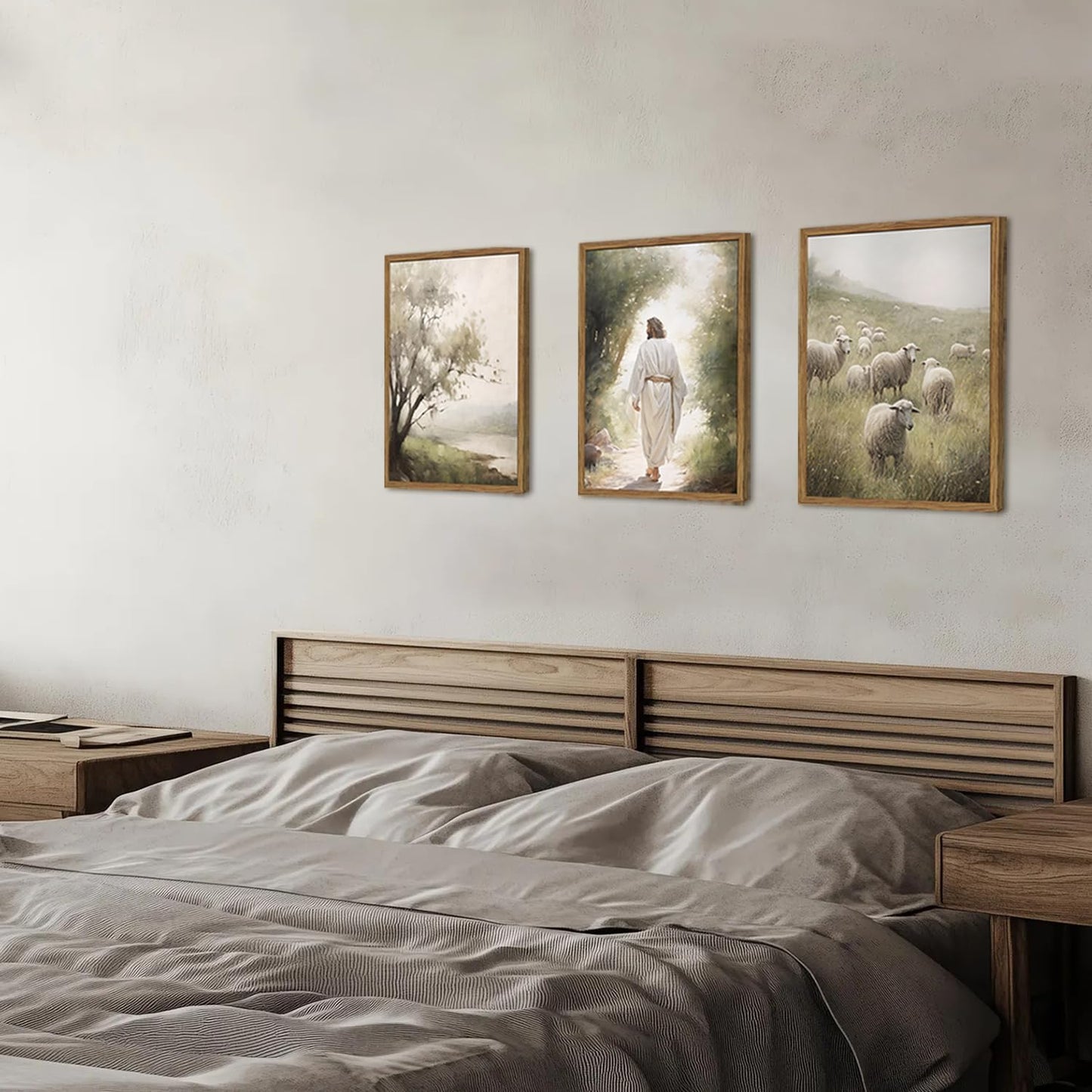 Divine Shepherd Canvas Art Trio