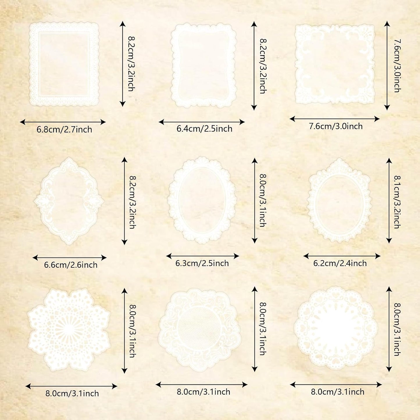 Whimsical Lace Sticker Set
