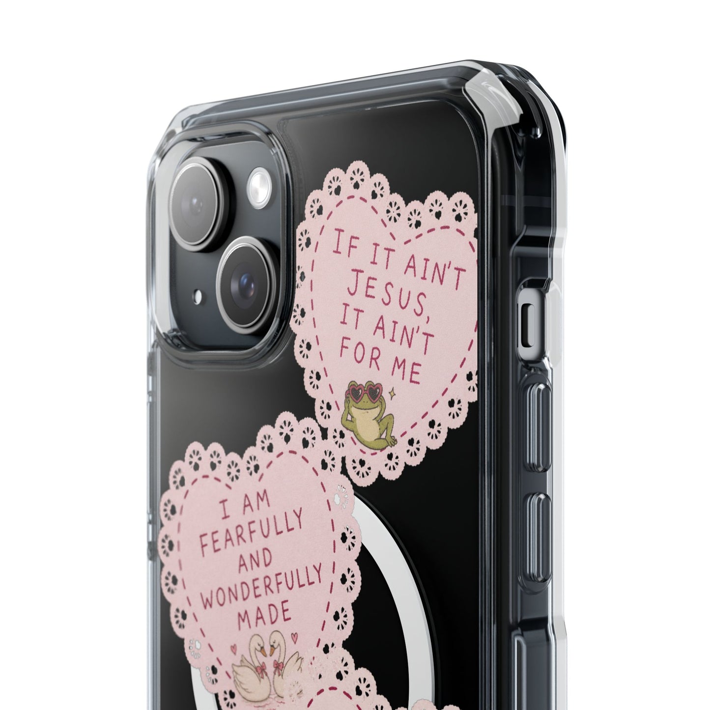 Cute Doily Magnetic Clear Impact Cases
