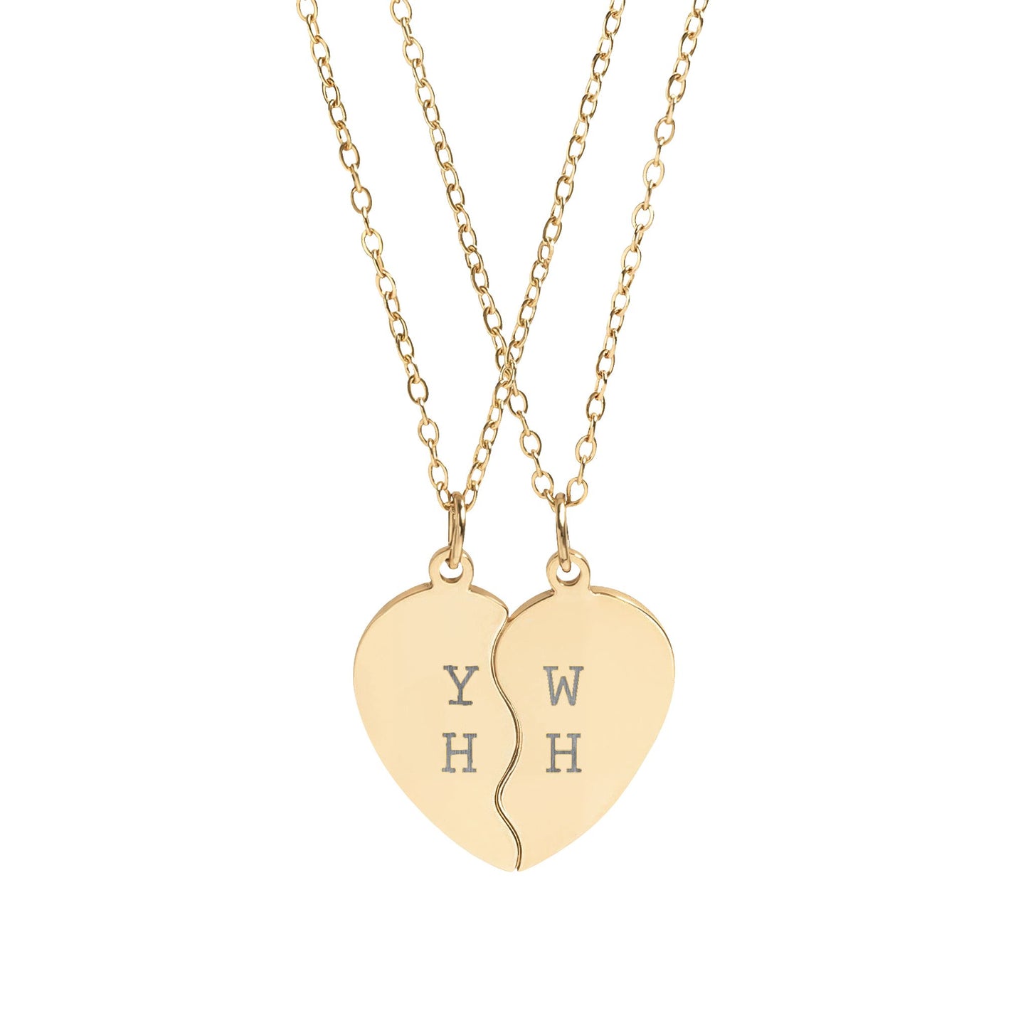 YHWH (YAHWEH) BFF Breakapart Heart Necklace
