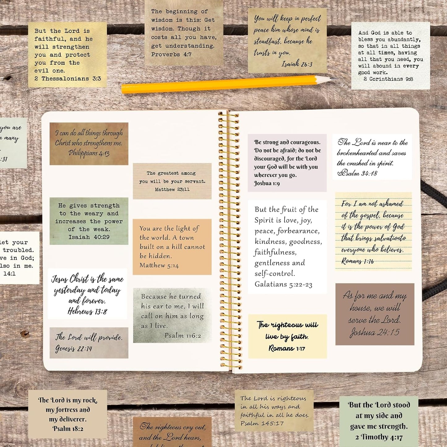 Inspirational Bible Verse Stickers Set