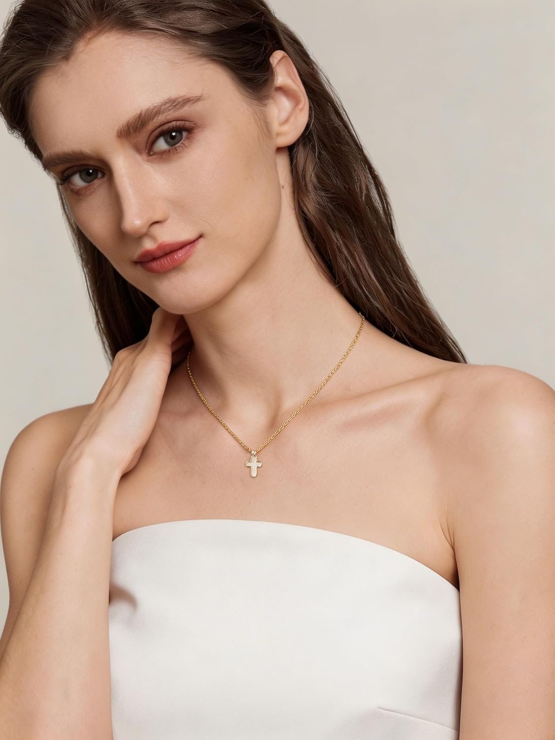 Chic Gold Cross Necklace
