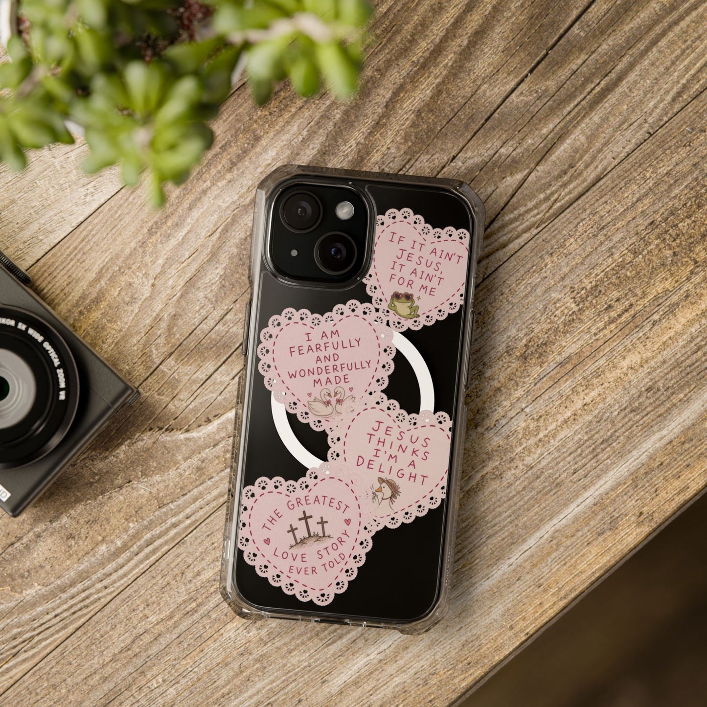 Cute Doily Magnetic Clear Impact Cases